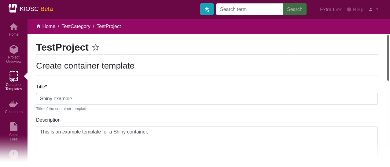 Container template creation (1/2)